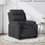 fekete szövet elektromos dönthető fotel