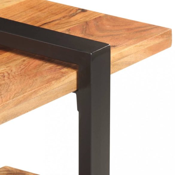 tömör akácfa TV-szekrény 130 x 40 x 40 cm