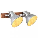 ezüstszínű ipari falilámpa 45 x 25 cm E27