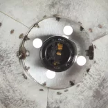 ezüstszínű ipari falilámpa 45 x 25 cm E27