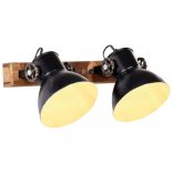 fekete ipari falilámpa 45 x 25 cm E27