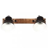 fekete ipari falilámpa 45 x 25 cm E27