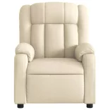 krémszínű szövet elektromos dönthető fotel