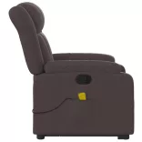 sötétbarna szövet dönthető masszázs- és állófotel