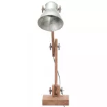 ezüstszínű kerek ipari asztali lámpa 58 x 18 x 90 cm E27