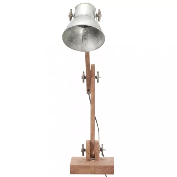 ezüstszínű kerek ipari asztali lámpa 58 x 18 x 90 cm E27