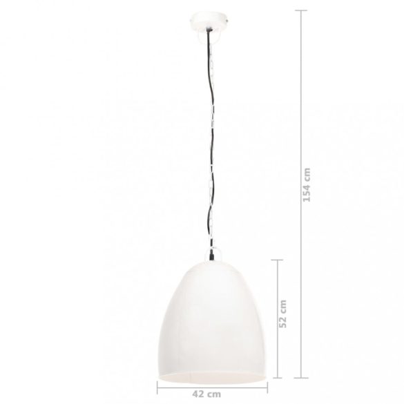 kerek fehér ipari függőlámpa 25 W 42 cm E27