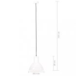 kerek fehér függőlámpa 25 W 28,5 cm E27