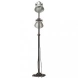 öntött vas állólámpa 2 db ezüstszínű lámpaernyővel E27