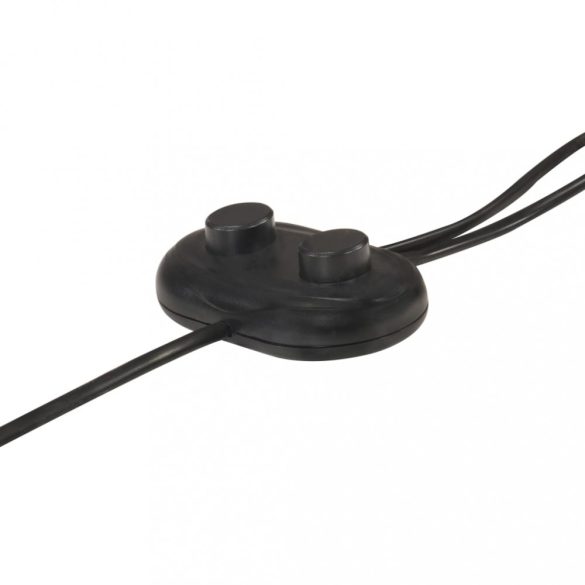 öntött vas állólámpa 2 db ezüstszínű lámpaernyővel E27