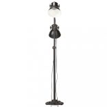 öntött vas állólámpa 2 db fekete lámpaernyővel E27