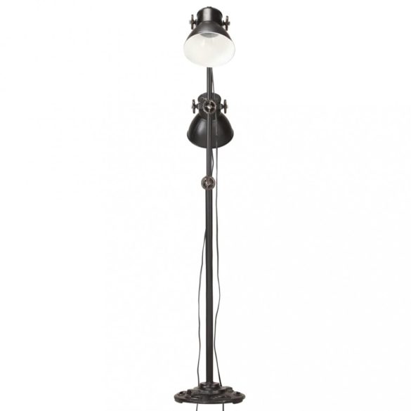 öntött vas állólámpa 2 db fekete lámpaernyővel E27