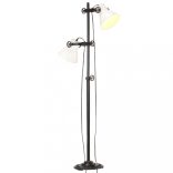 öntött vas állólámpa 2 db fehér lámpaernyővel E27