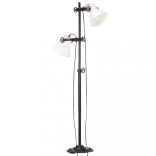 öntött vas állólámpa 2 db fehér lámpaernyővel E27