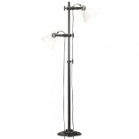 öntött vas állólámpa 2 db fehér lámpaernyővel E27