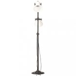 öntött vas állólámpa 2 db fehér lámpaernyővel E27