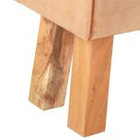 barna valódi bőr és tömör akácfa tornapad 160 cm