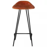 2 db barna valódi bőr bárszék