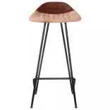 2 db barna valódi bőr bárszék