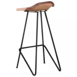 2 db barna valódi bőr bárszék