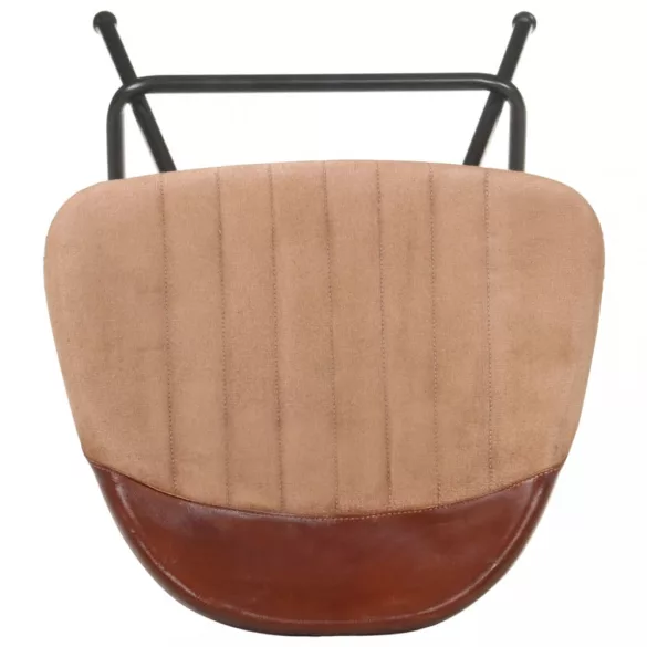 4 db barna valódi bőr bárszék