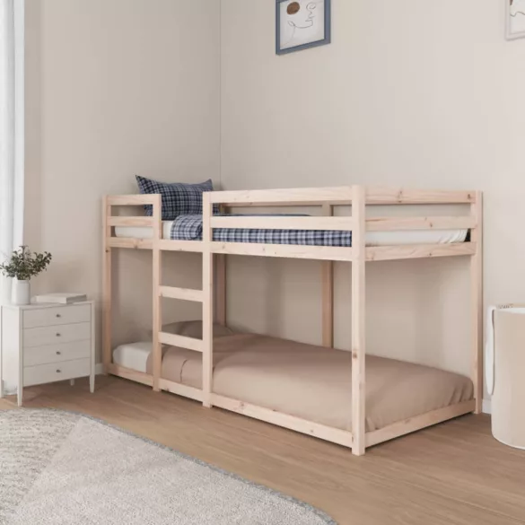 tömör fenyőfa emeletes ágy matrac nélkül 90 x 200 cm
