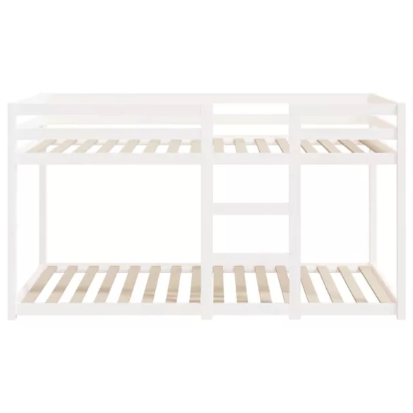 fehér tömör fenyőfa emeletes ágy 90 x 200 cm