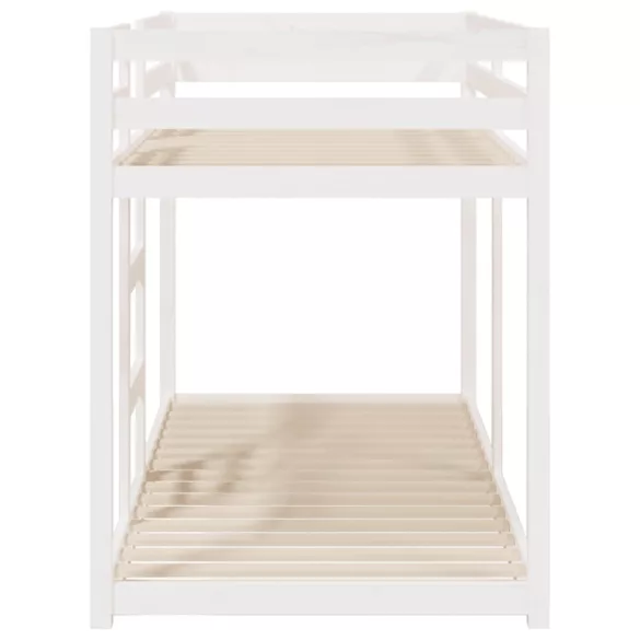 fehér tömör fenyőfa emeletes ágy 90 x 200 cm