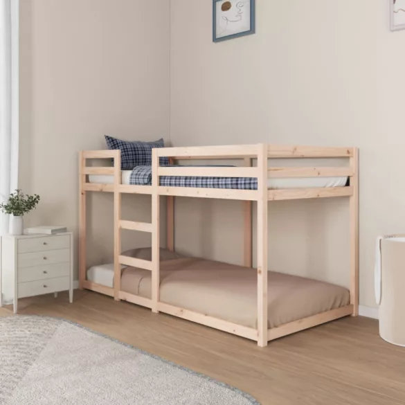 tömör fenyőfa emeletes ágy matrac nélkül 90 x 190 cm