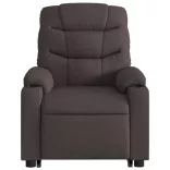 sötétbarna szövet dönthető elektromos álló masszázsfotel