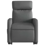 sötétszürke szövet felállást segítő dönthető fotel