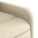 krémszínű szövet felállást segítő dönthető masszázsfotel