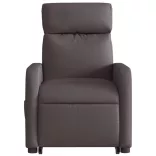 sötétbarna szövet dönthető elektromos álló masszázsfotel