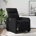 fekete műbőr elektromos dönthető fotel