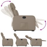 cappuccino műbőr dönthető állófotel