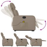 cappuccino műbőr dönthető masszázs- és állófotel