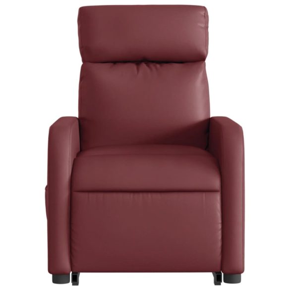 elektromos bordó műbőr felállást segítő dönthető fotel