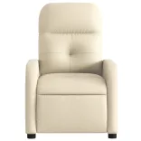 krémszínű szövet elektromos dönthető fotel