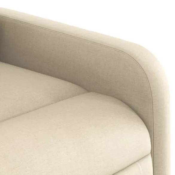 krémszínű szövet elektromos dönthető fotel