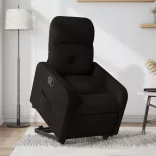 fekete szövet felállást segítő dönthető fotel