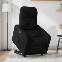 fekete szövet felállást segítő dönthető fotel