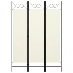 fehér 3-paneles paraván 120 x 180 cm