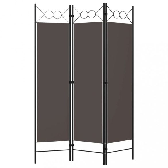 antracitszürke 3 paneles paraván 120 x 180 cm