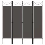 antracitszürke 4 paneles paraván 160 x 180 cm