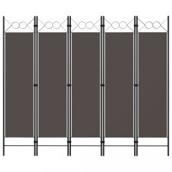 antracitszürke 5 paneles paraván 200 x 180 cm