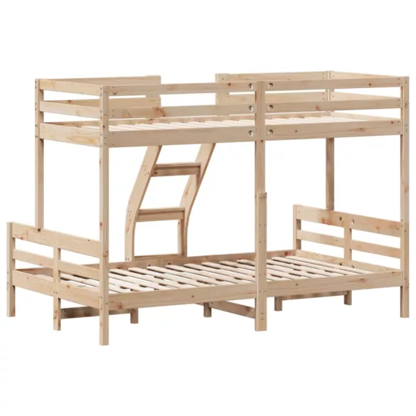 tömör fenyőfa emeletes ágy 80x200/120x200 cm