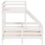 fehér tömör fenyőfa emeletes ágy 80 x 200/140 x 200 cm