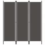 antracitszürke 3 paneles paraván 150 x 180 cm