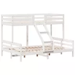 fehér tömör fenyőfa emeletes ágy 90 x 200/140 x 200 cm