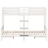 fehér tömör fenyőfa emeletes ágy 90 x 200/140 x 200 cm